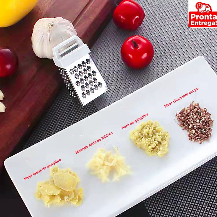 Mini Ralador De Aço Inox Com Ralador De Alho Processador Cozinha Promoção