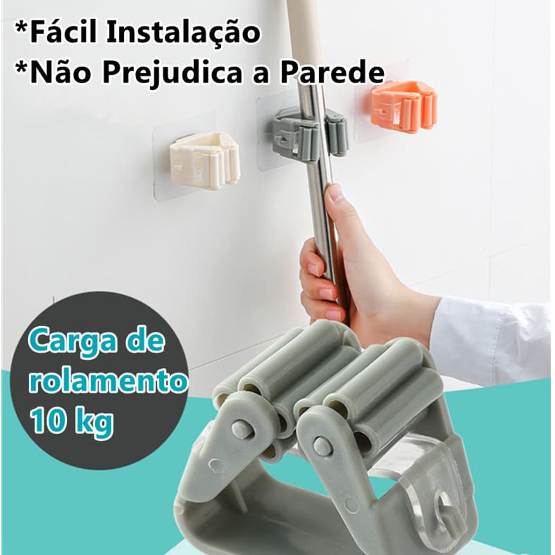 Mop Suporte Gancho Adesivo Vassoura Utensílios Multiuso