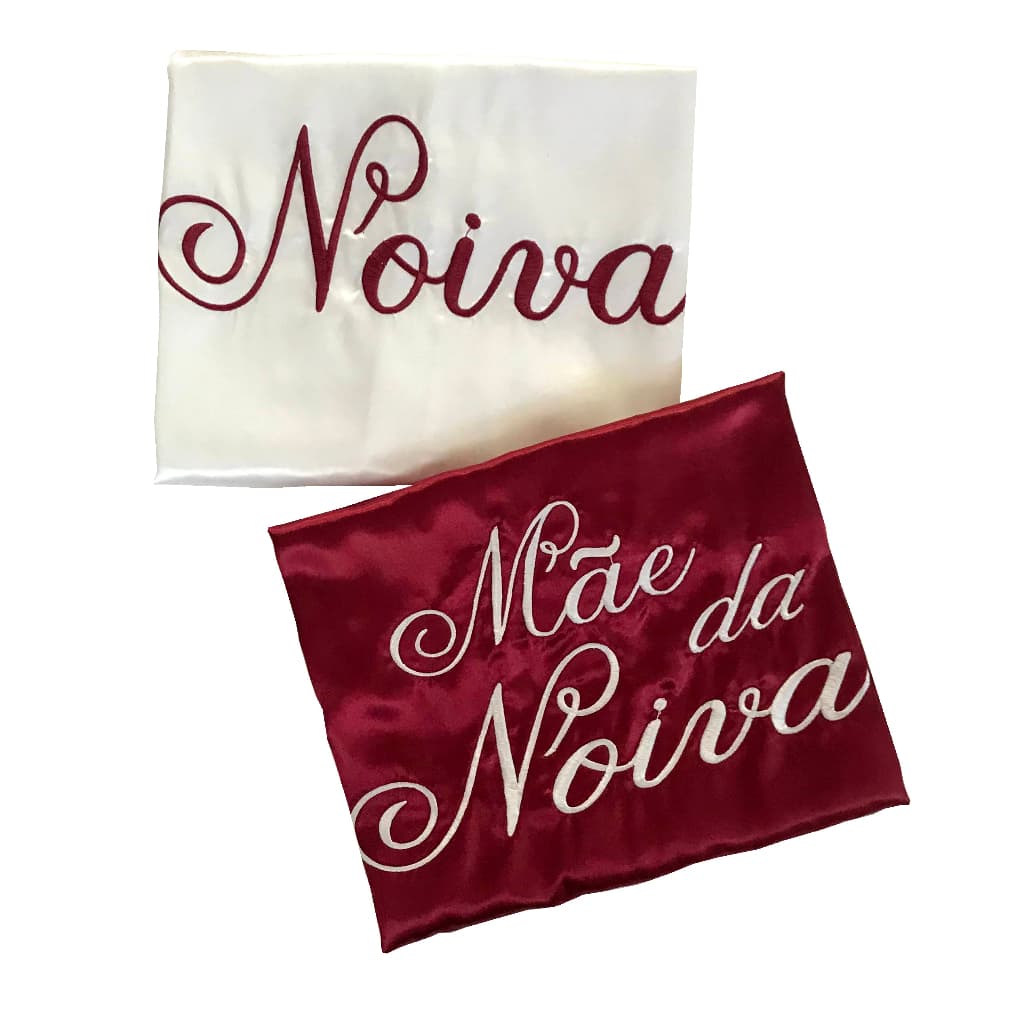 Kit com 2 Robes de Cetim plus size, bordado noiva, mãe da noiva, madrinha, irmã, amiga, etc