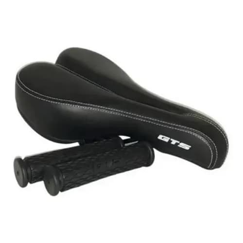 Selim Vazado Gts Banco Gel C/ Manoplas E Carrinho Md 211 Mtb Bike para Bicicleta
