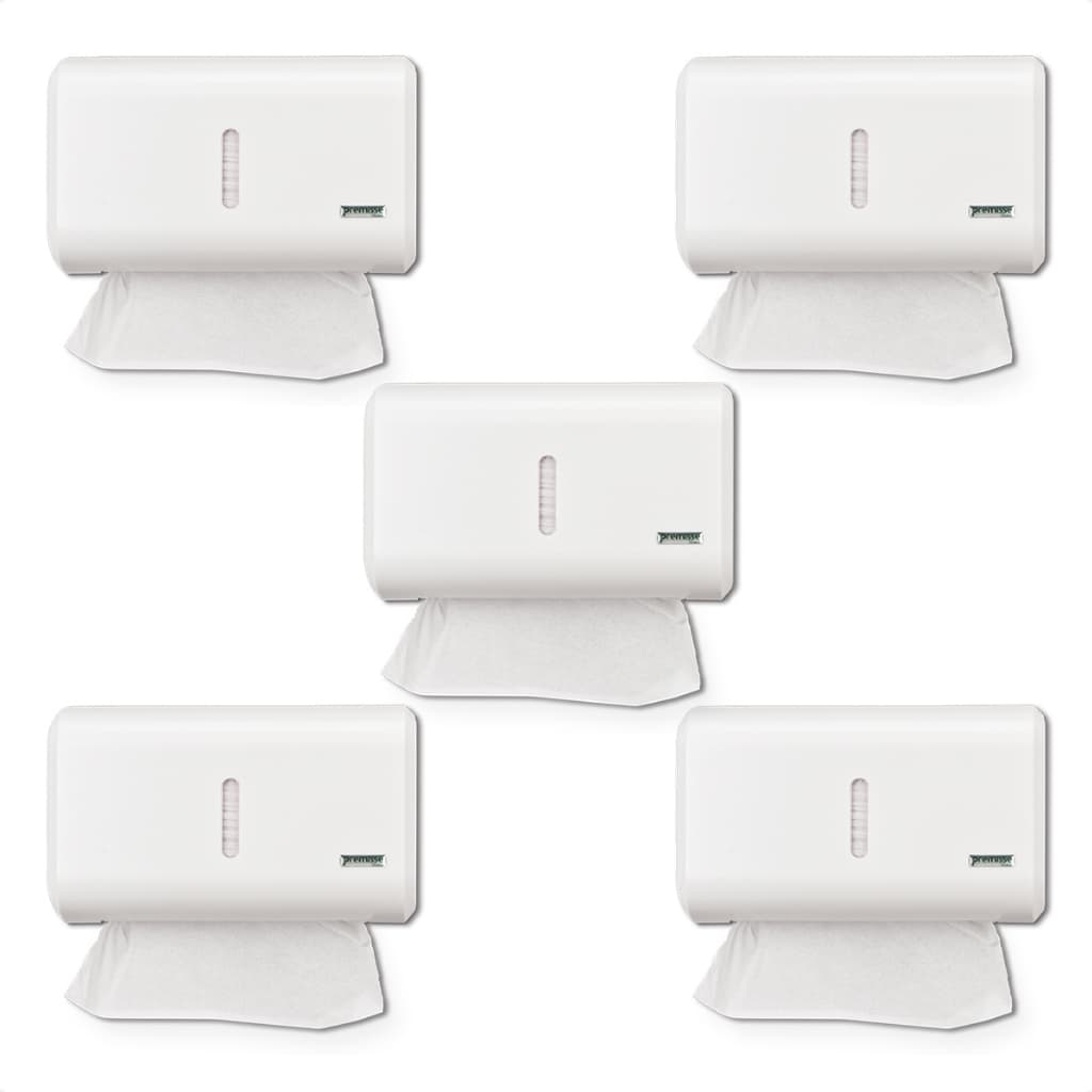Kit 5 Porta Papel Toalha Compacto Dispenser Papeleira