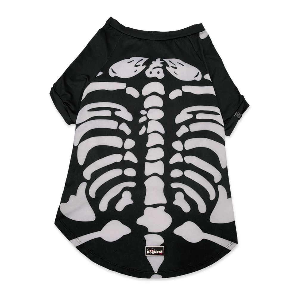 Camiseta Esqueleto Pet Roupinha com Proteção UV Para Cães e Gatos Porte Pequeno ao Grande Roupa Fantasia Petshop