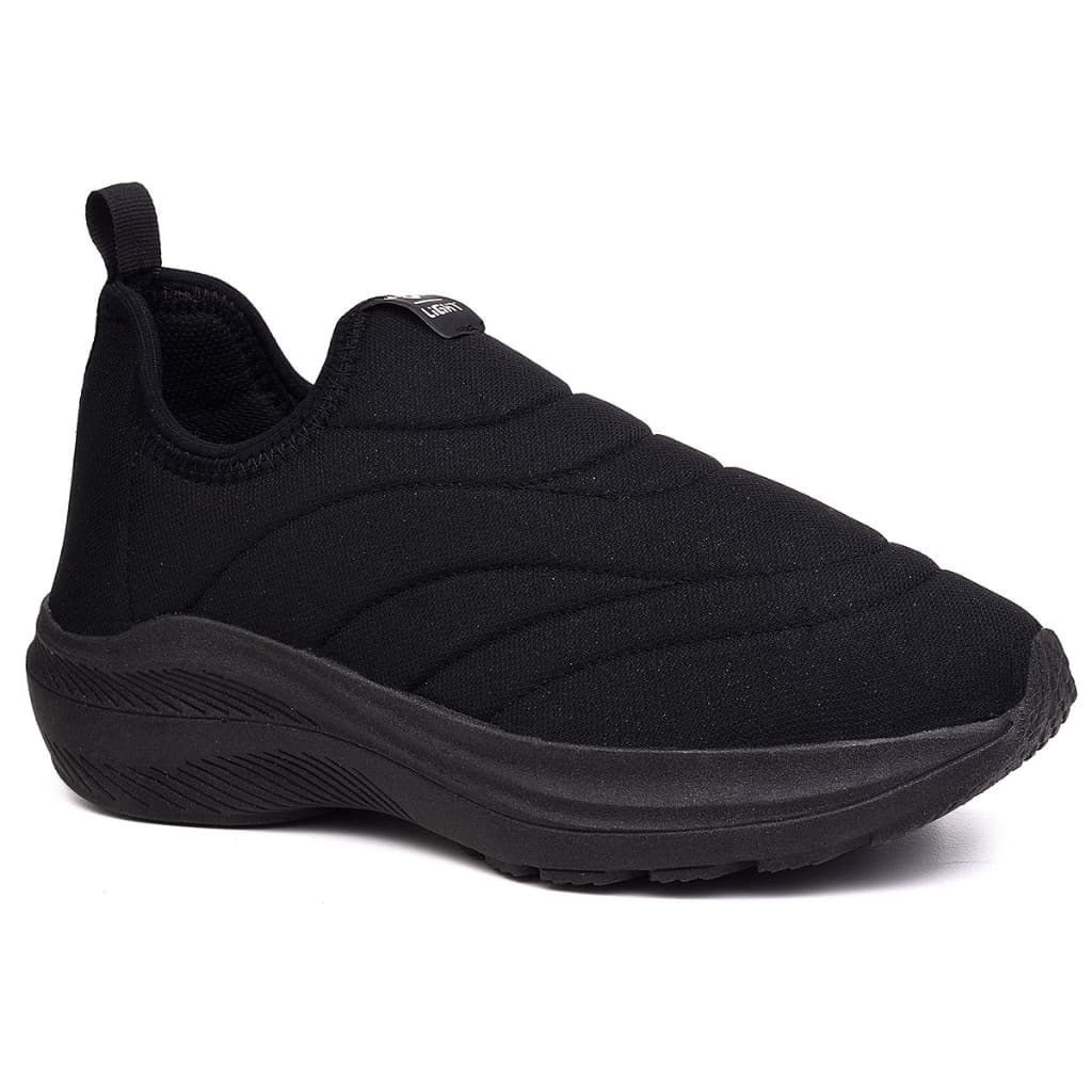 Tenis Infantil Menino e Menina Calce Facil Preto e Preto Linkito