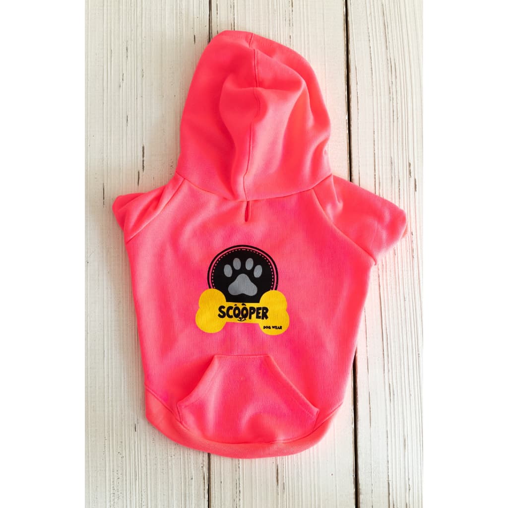 Blusa Inverno Com Touca Manga Bolso Neon Pet Cachorros Gatos Porte Pequeno Medio e Grande
