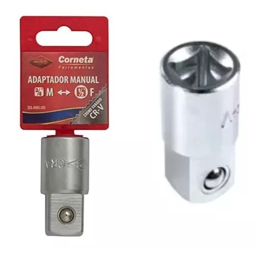 Adaptador De Soquete Manual 3/4 (macho) 1/2 (femea) Corneta