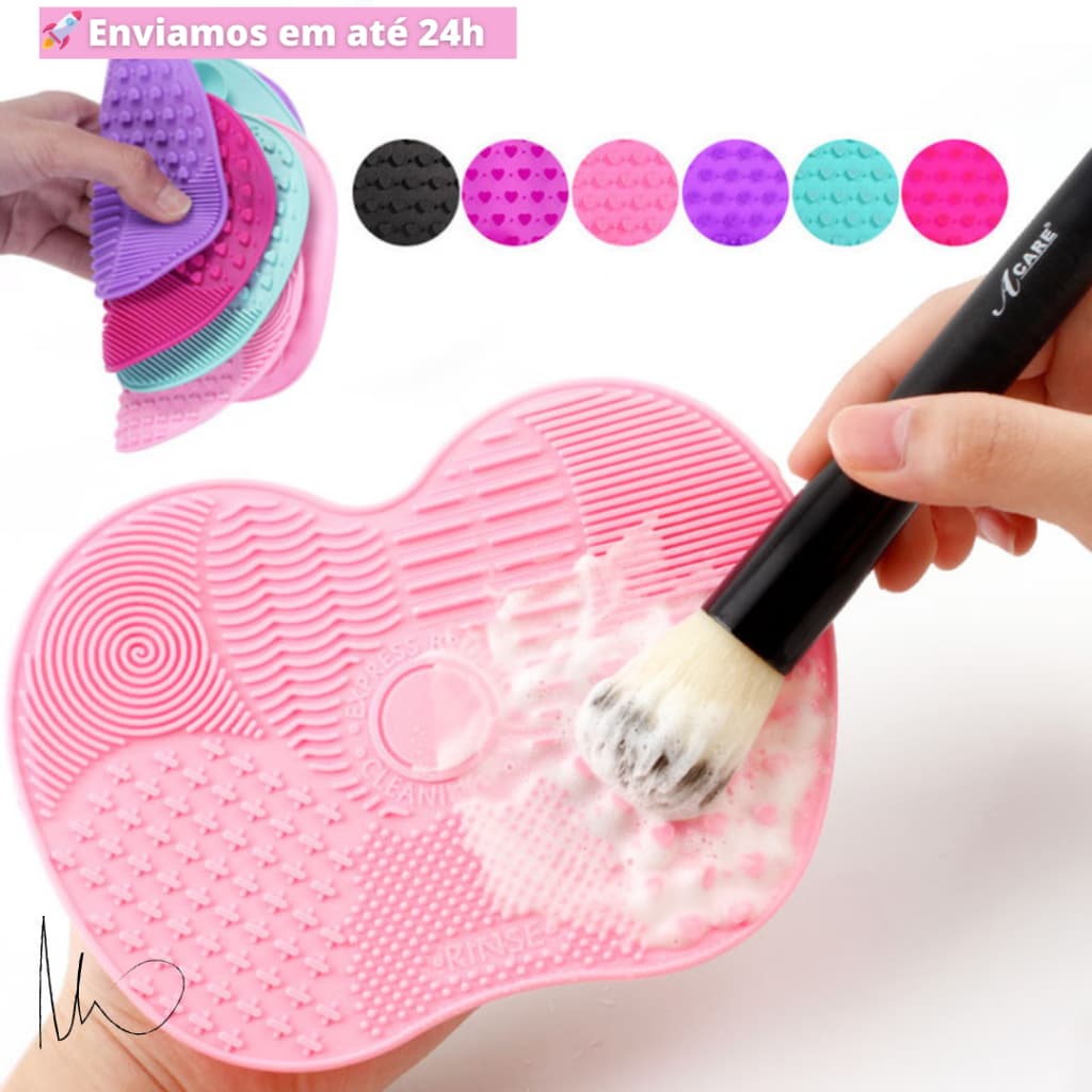 Tapete Para Limpeza De Pincéis Silicone / Pad de limpeza da escova para cuidar e limpar pincéis - Envio Imediato