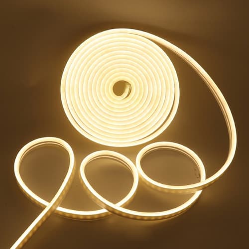 Fita Led Neon Branco Quente 5m  com fonte 12v Bivolti luminaçao de led para decoraçao carros
