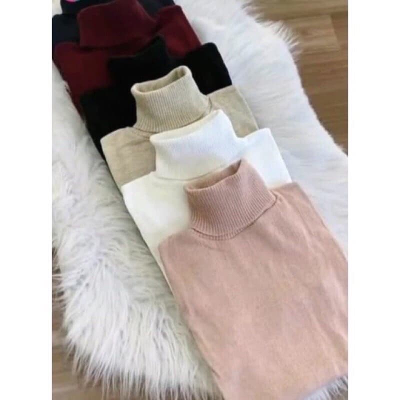 (Lá1)Blusa de frio gola alta cacharrel tricot básica