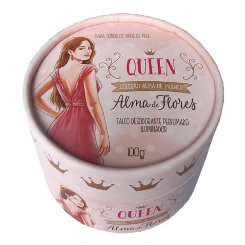 Alma de Flores Talco Perfumado Iluminador 100g - Queen
