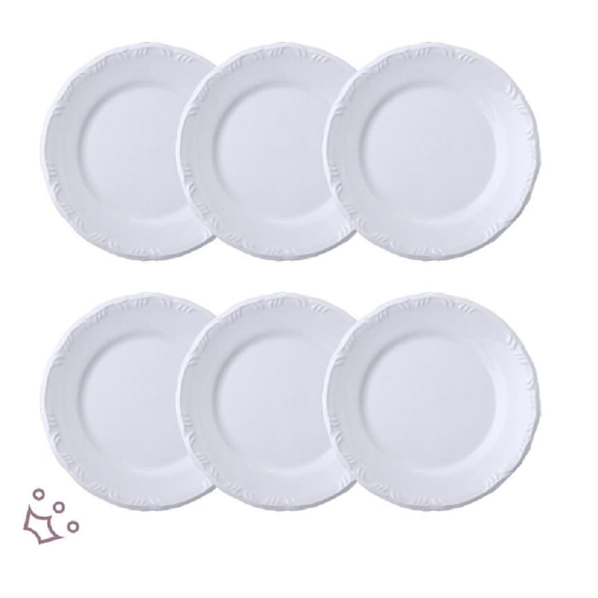 Kit 6 Pratos Rasos Pomerode Porcelana Schmidt 1a.