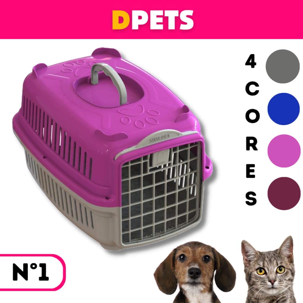 CAIXA DE TRANSPORTE PATA FORTE Nº1 MMA PARA CÃES E GATOS ATÉ 6KG
