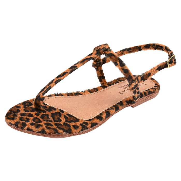 Sandalia Feminina Rasteirinha Onça Animal Print confortável elegante