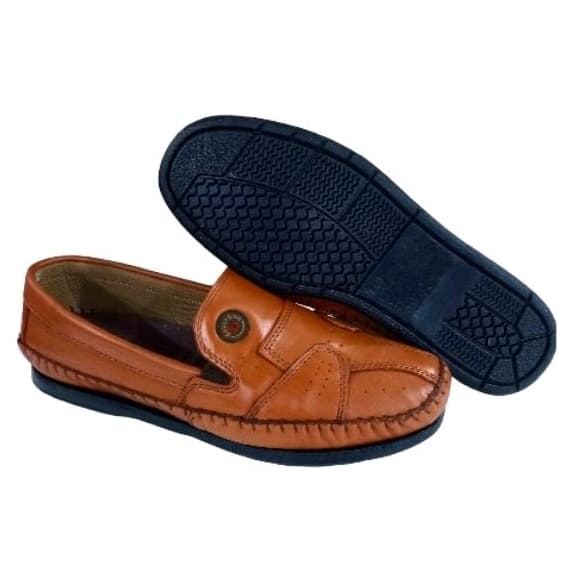Sapatilha masculina 37 ao 43 (Couro) Mocassim Masculino Top solado antiderrapante colado e costurado