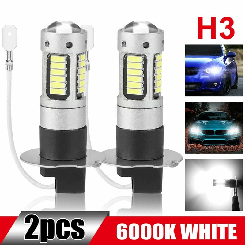 Kit 2 Lâmpadas H3 30 Leds 50w cada Branca 6000k Promoção