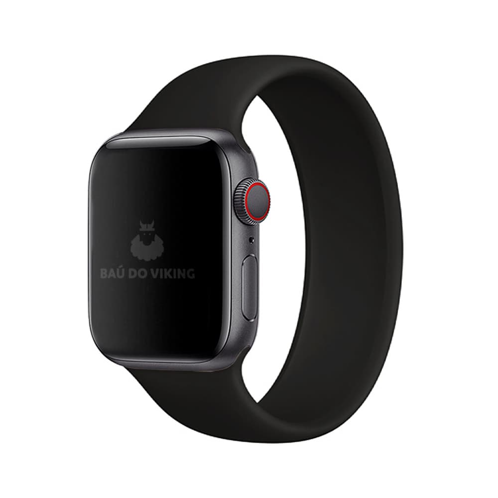 Pulseira Loop Solo Silicone Preto Compatível Com Apple Watch - NÃO É O RELÓGIO