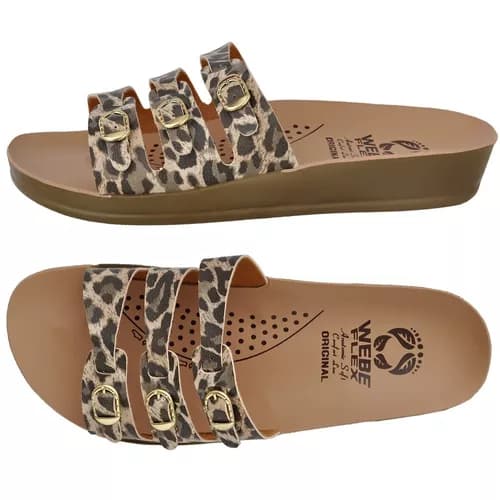 Sandália Feminina Ortopédica Birken Webe Flex Onça Macia Leve Confortável Calçado Feminino