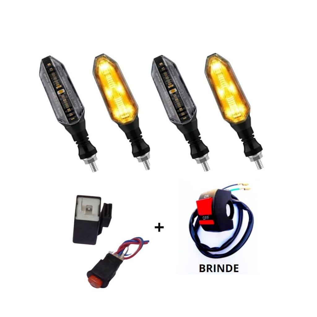 Kit C/4 Pisca Led Seta C/relê Honda Cb Twister 250 Titan Xre