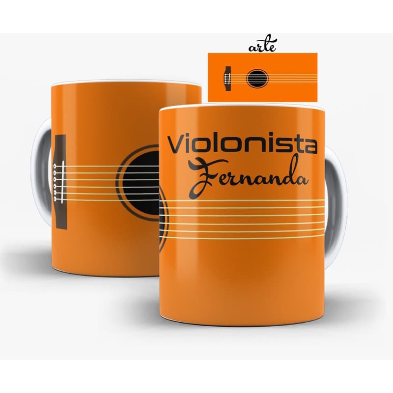 Caneca personalizada xícara violão violinista presente
