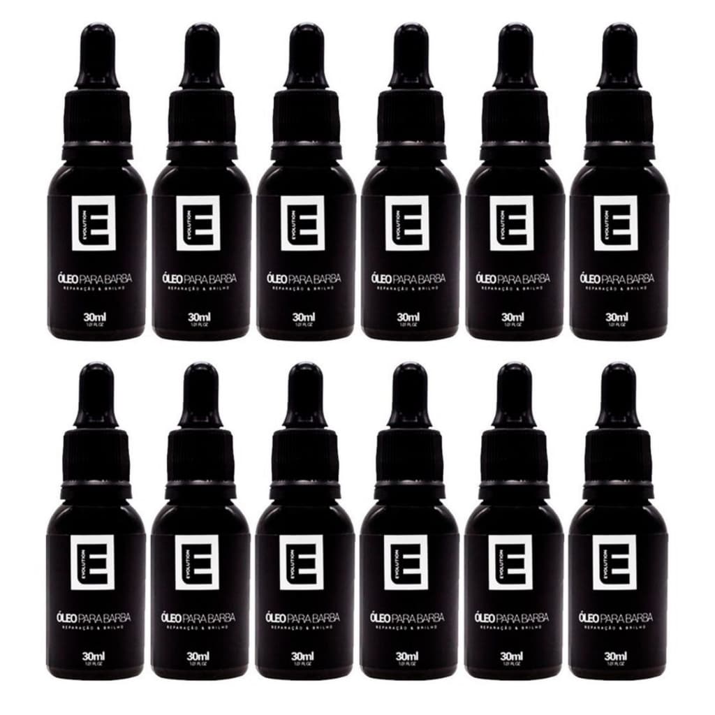 Kit  Evolution12 Óleo Para Barba Hidratante 30ml