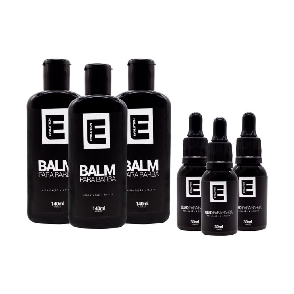 kit Evolution 3 Uni de Balm para Barba e Uni de Óleo para Barba