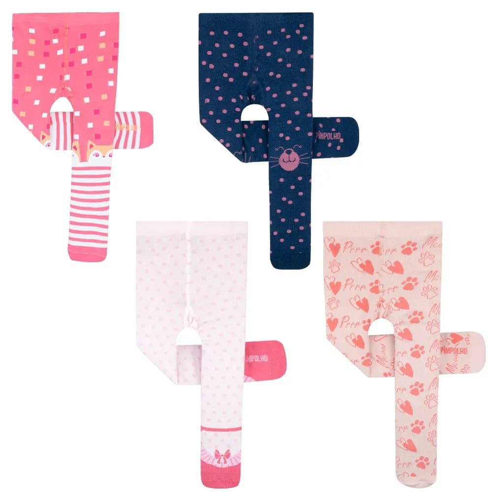 Meia Calça Algodão Pimpolho Menina Inverno Moda Blogueira