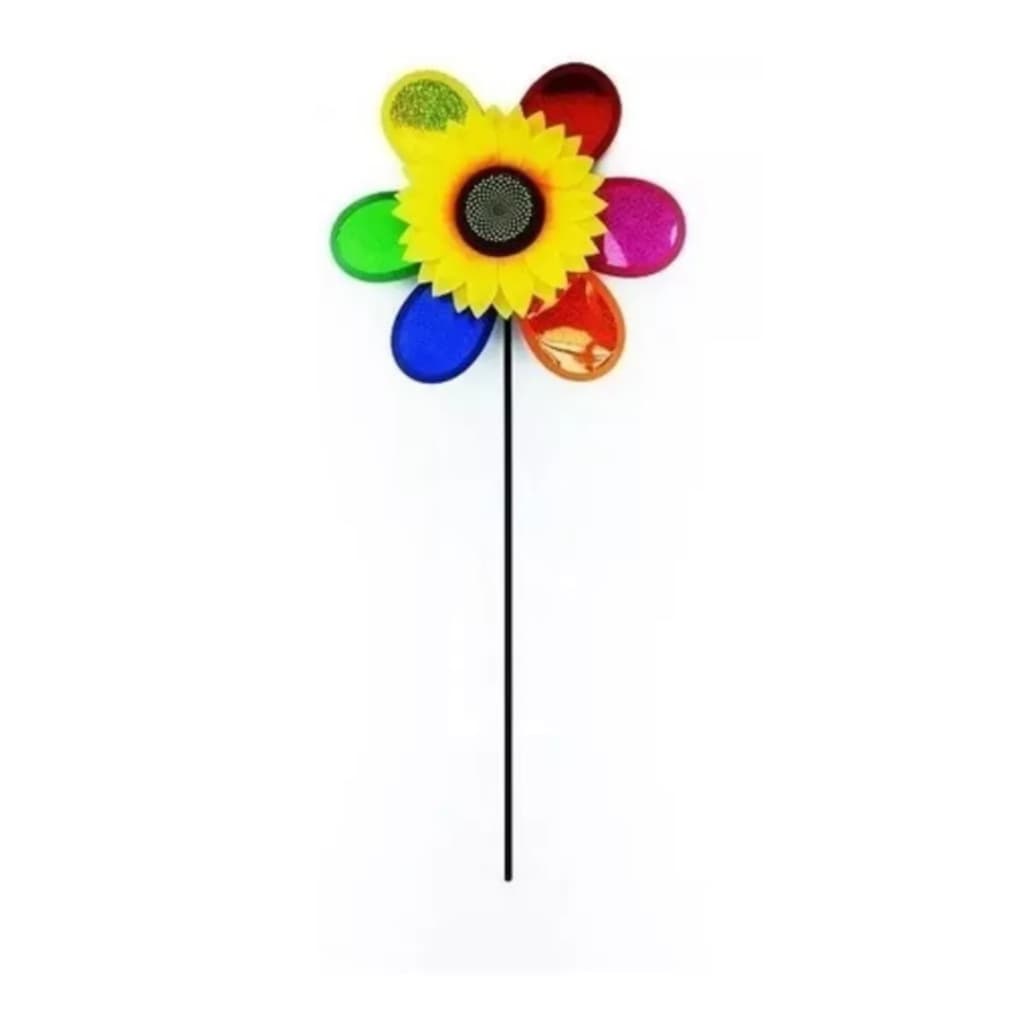 Catavento girassol flor para Jardim Chácara Varanda Decoração Cata-Vento Pequeno