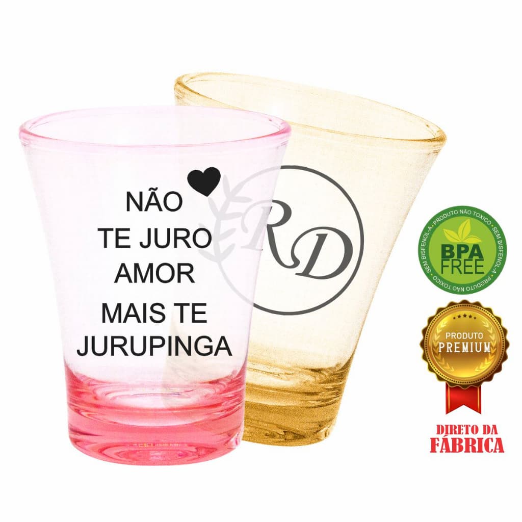 Kit 50 Copos Dose 50ml Acrílico Personalizadas - Aloha