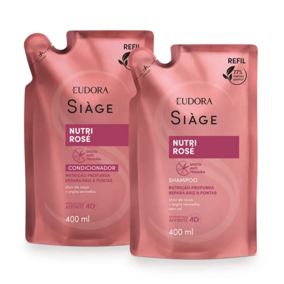Eudora Siage  Refil Shampoo + Condicionador Nutri Rose 400ml