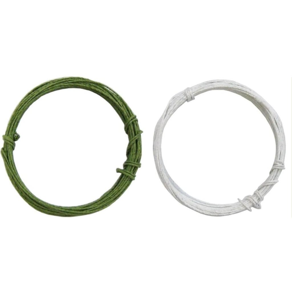 Arame Encapado para Artesanato Nº 26 Verde ou Branco - 5 metros ou 20 Metros (4 rolos de 5m cada)