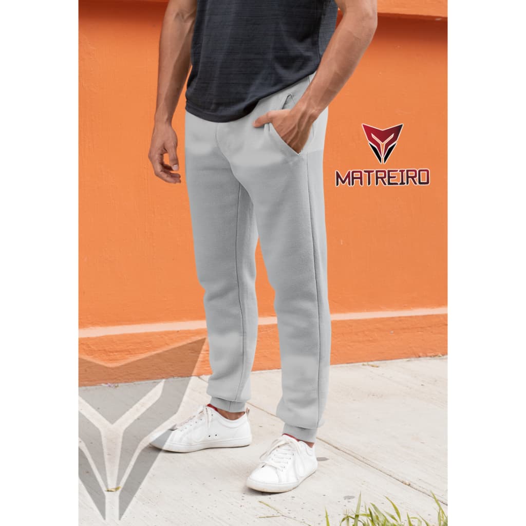 Calça Moletom Masculino Feminino Lisa Matreiro Confort Slim Academia