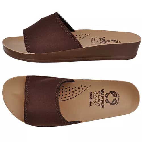 Sandália Feminina Ortopédica Café Webe Flex Macia Leve Confortável Chinelo Feminino Várias Cores