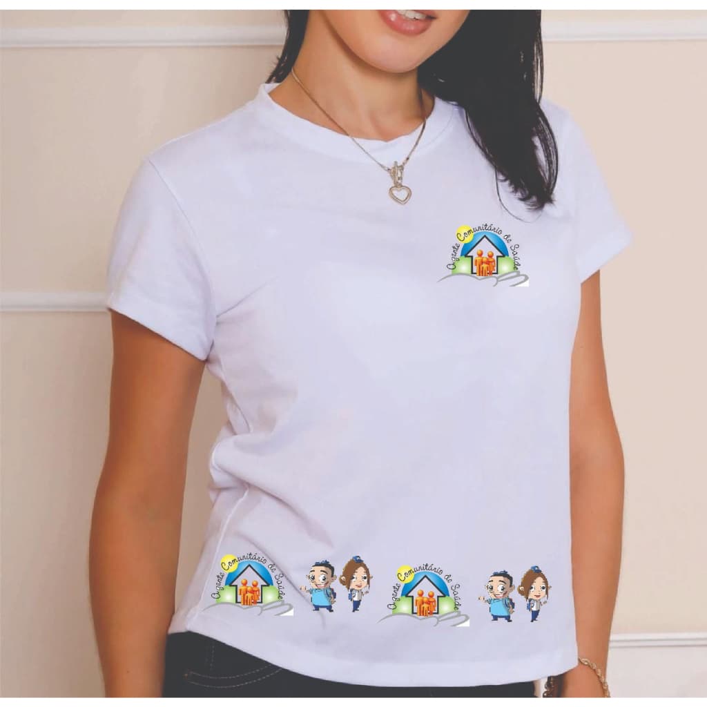 Camiseta baby look Agente de Saúde ref8