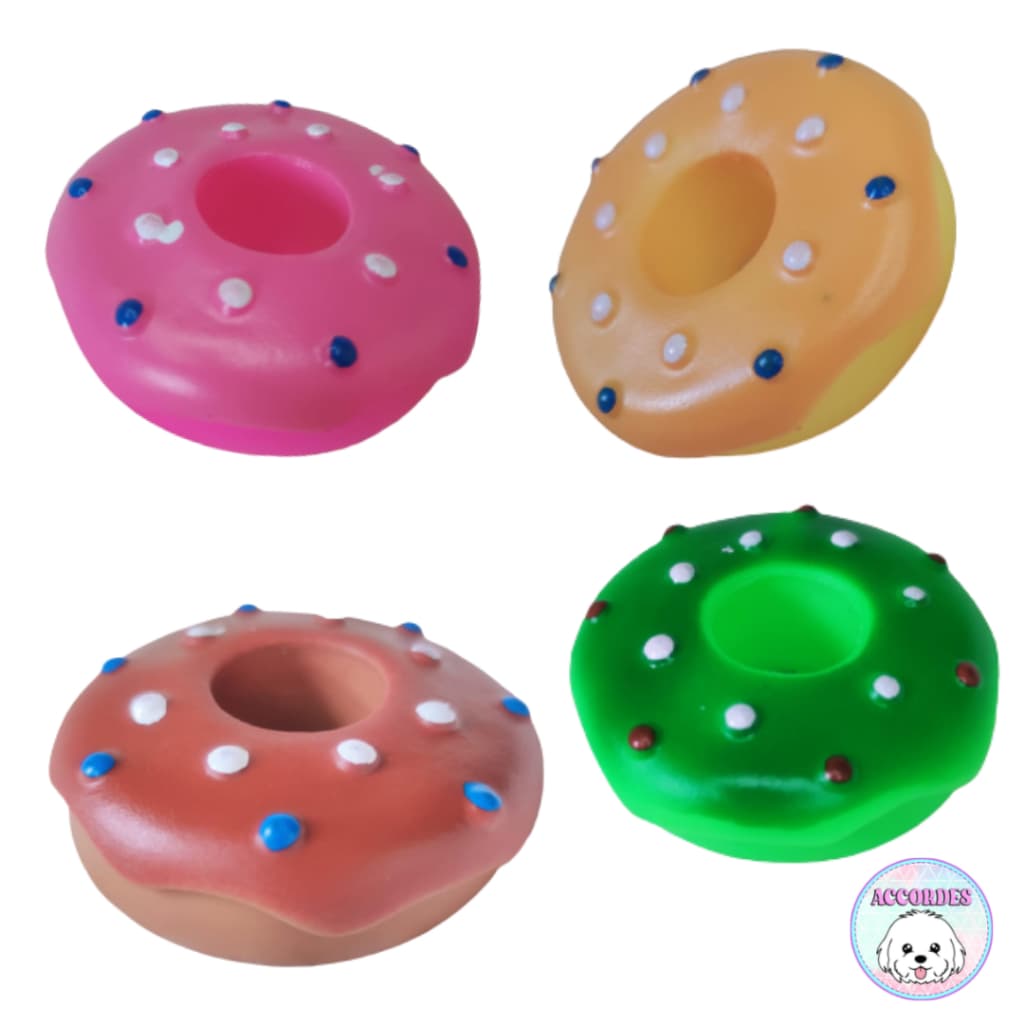 Mordedor Pet Rosquinha - Brinquedo com Apito para Cachorro/Cão Gato