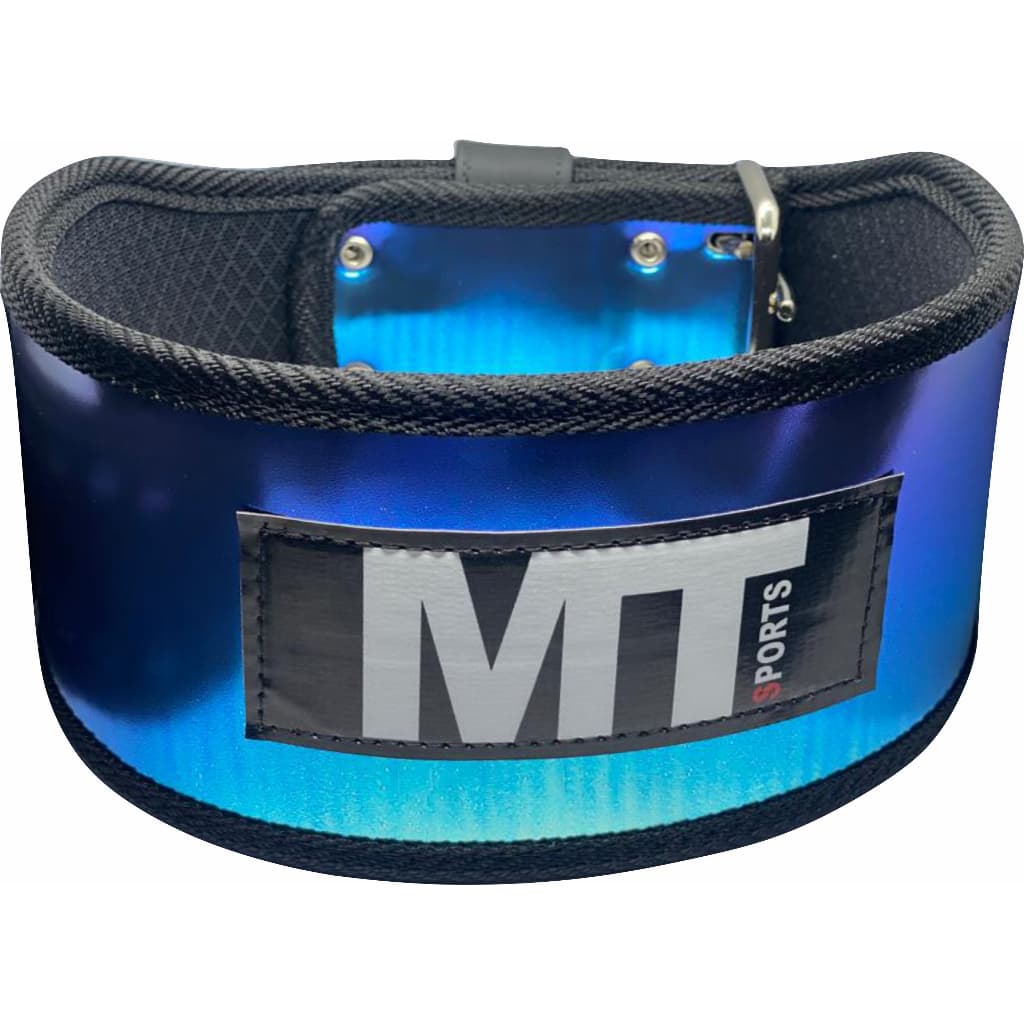 Cinturão Azul Cintilante Antitranspirante Musculação MT