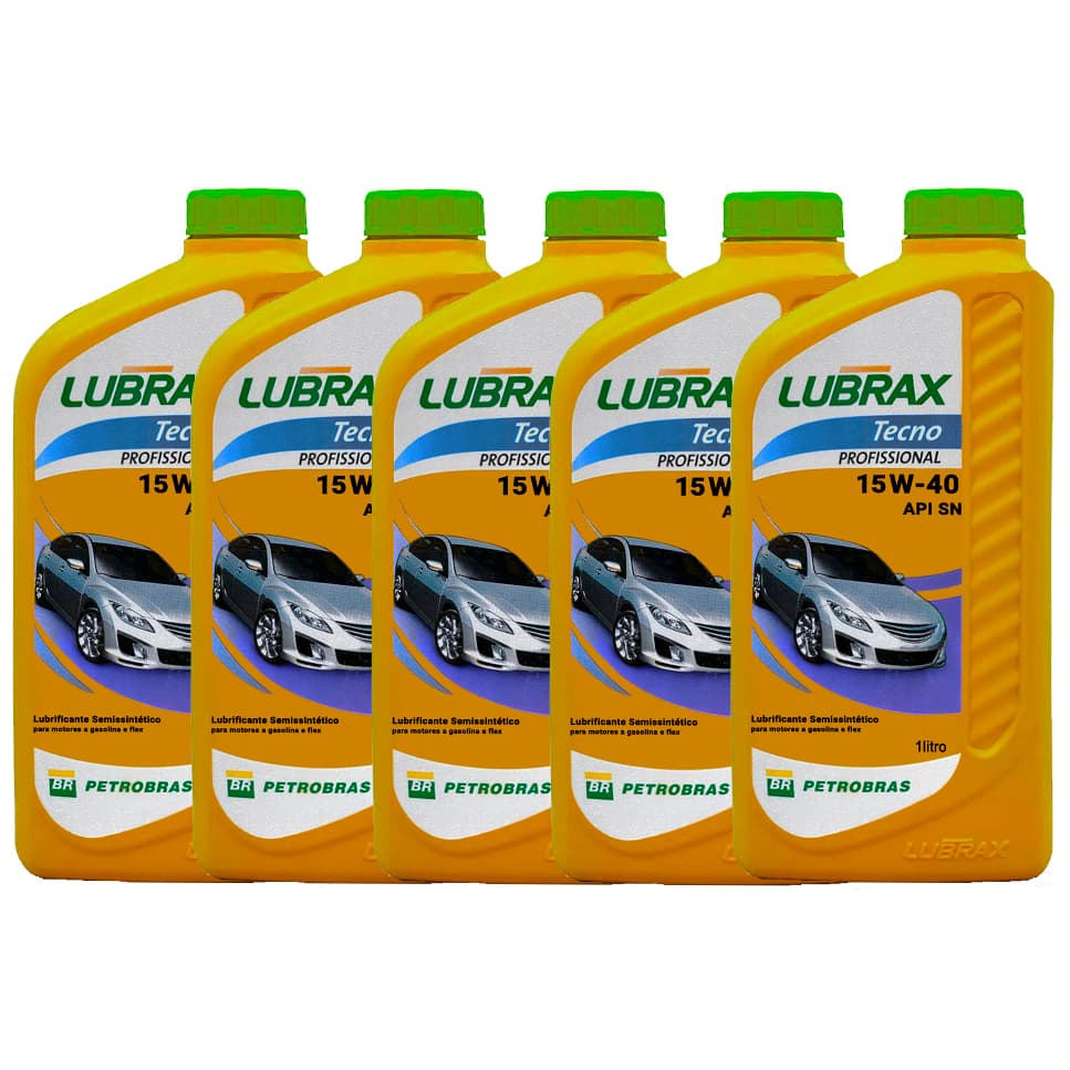 Kit 5 Lubrax Tecno 15w40 API SN Professional