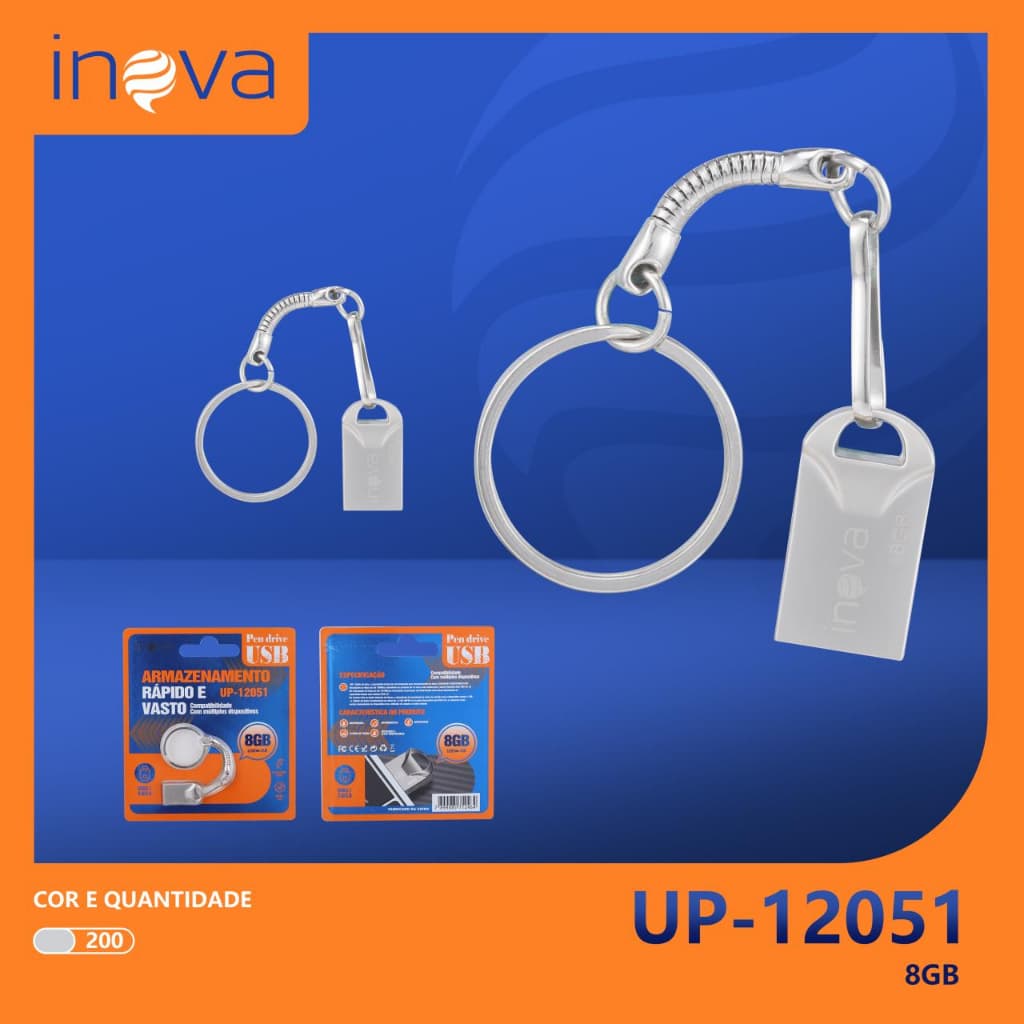 Pen Drive Inova Original Lacrado 3.0 150MB/s Transferência 8GB
