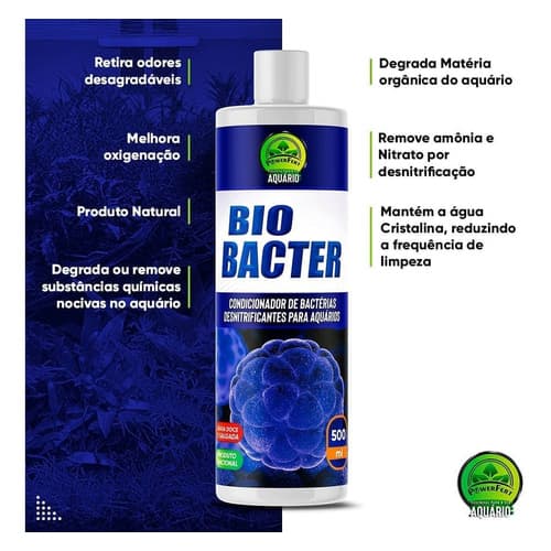 Bio Bacter 250ml - Condicionador de bactérias desnitrificantes para aquários - Powerfert