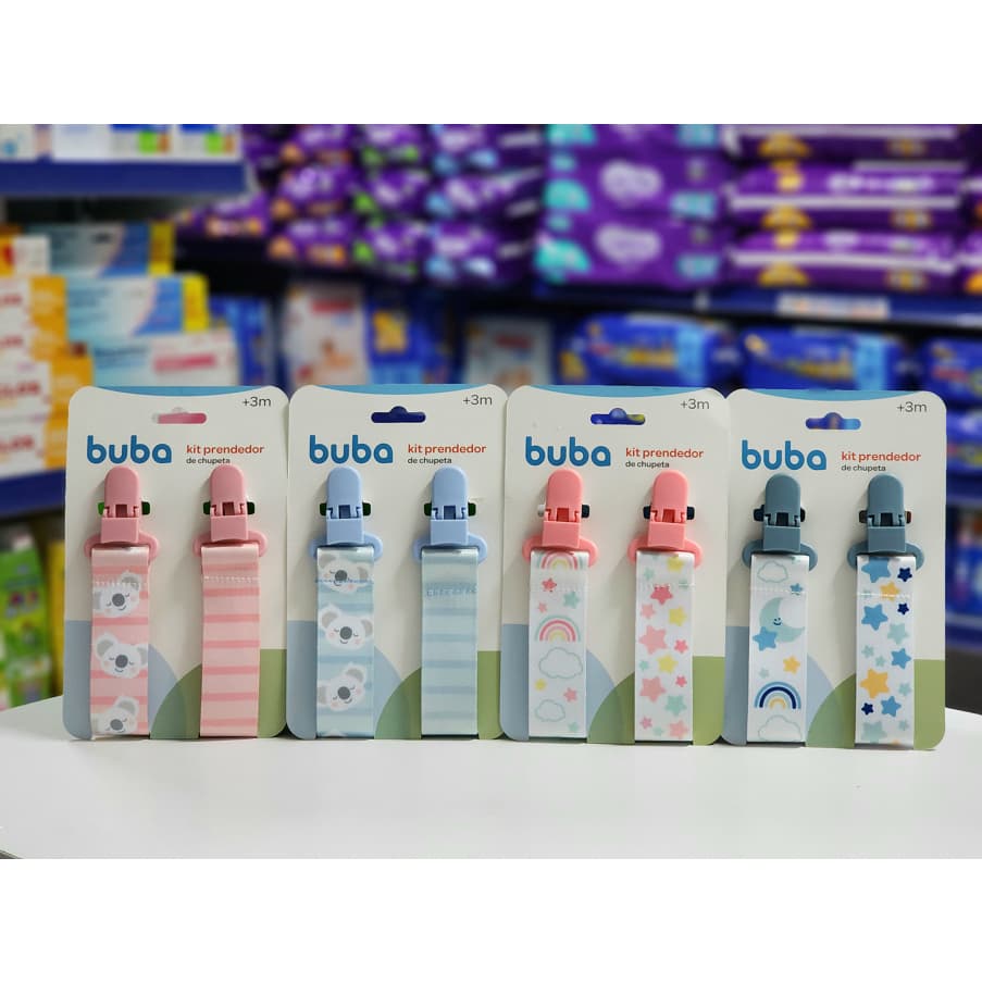 Kit com 2 Prendedor de Chupeta BUBA ORIGINAL!