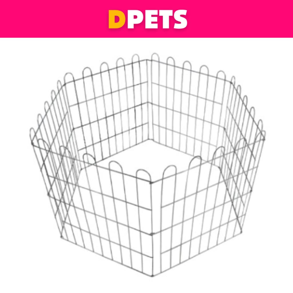 Cercadinho 60x60cm 6pcs c/mola galvanizado para pets