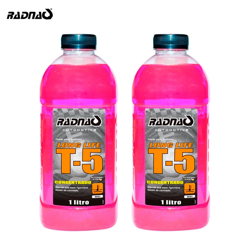 Aditivo Fluido Radiador Rosa Concentrado T5 Radnaq 2 Litros