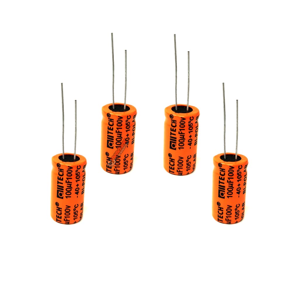 Kit 4 Capacitor Bipolar 100x100 100uf 100v Para Alto-Falante