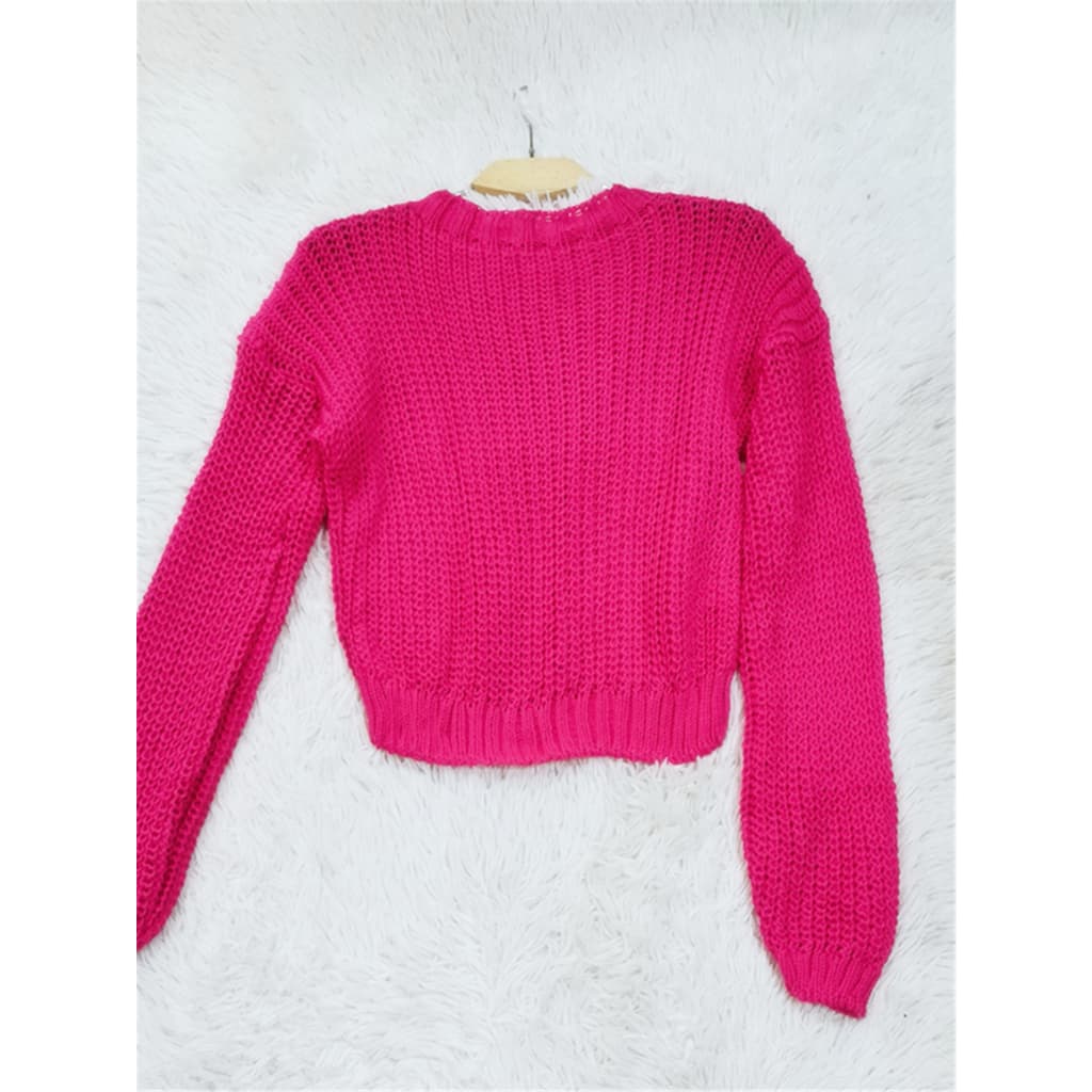 Blusa de malha ombro caido moda feminino