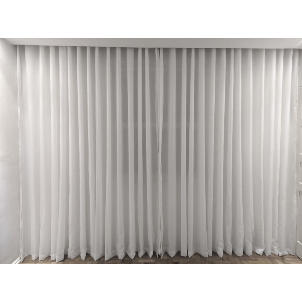 Cortina Voil Com Forro Microfibra 6,00x2,60 Ilhós Sala e Quarto Várias Cores