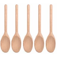 KIT 5 Colher De Pau Cozinha Madeira MEDIA r002