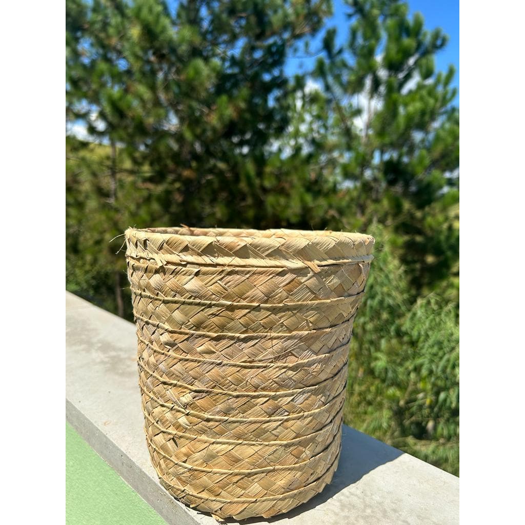 Vaso de Palha Carnaúba 15x15 cm / Planta e Decoração Cachipot Sustentável