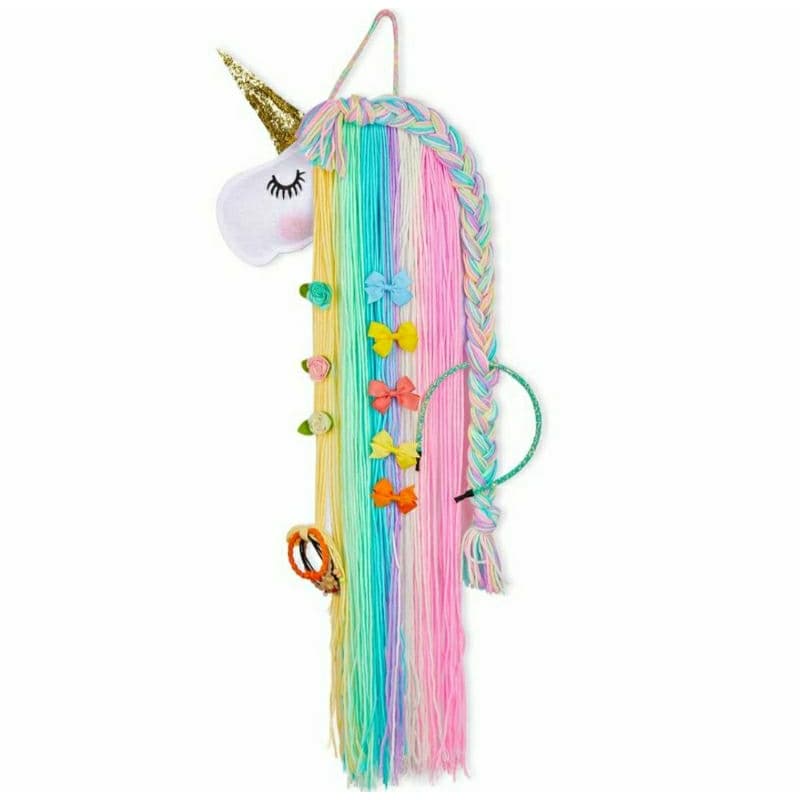 Porta presilhas grampos laços lacinhos tiaras organizador unicórnio