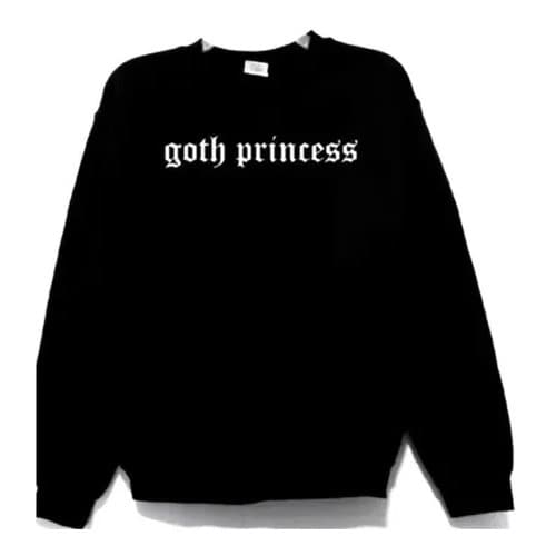 Moletom Gola Redonda Princesa Gotica Goth princess