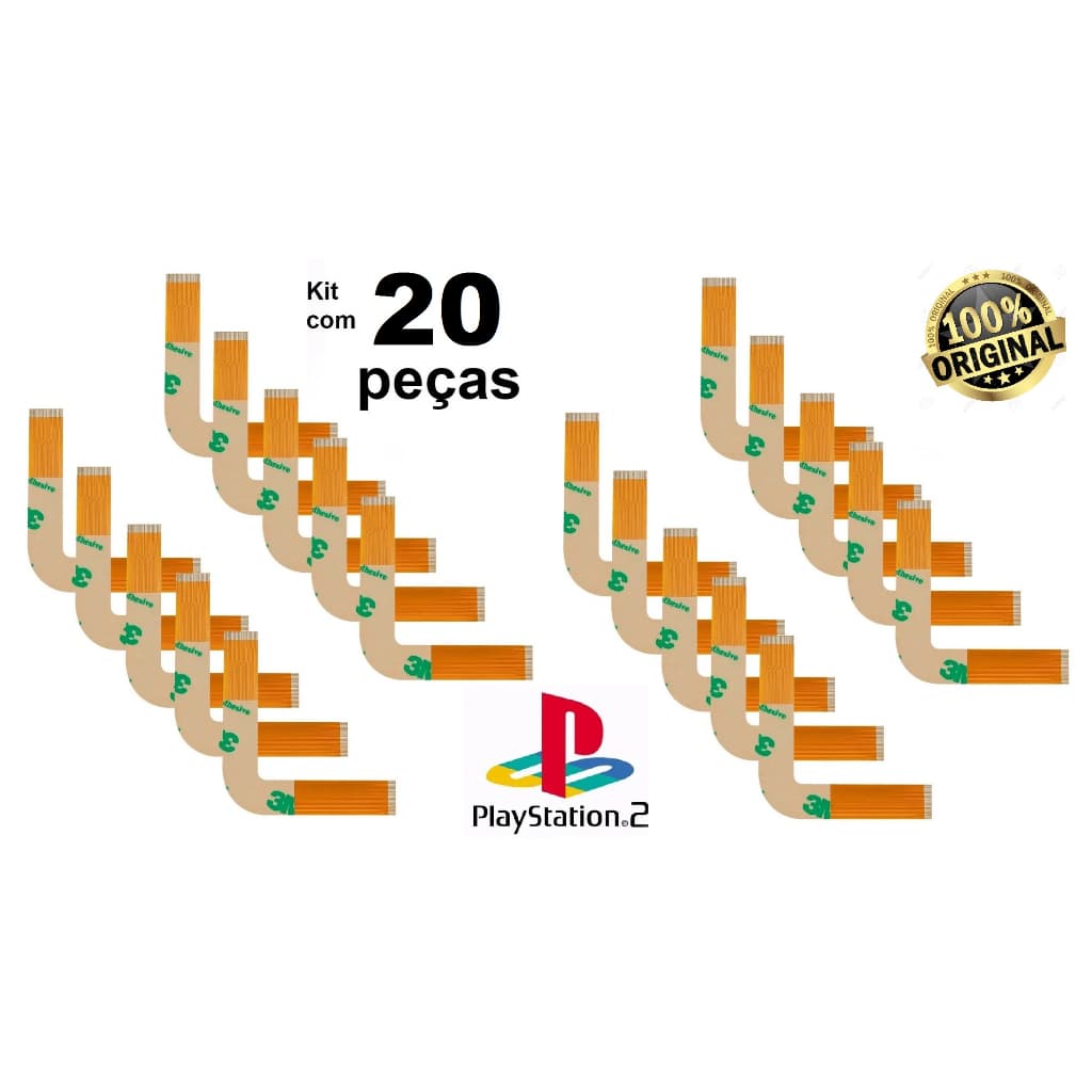 20 X Cabo Flat Leitor Óptico Para Ps2 Slim L 7000x (08)