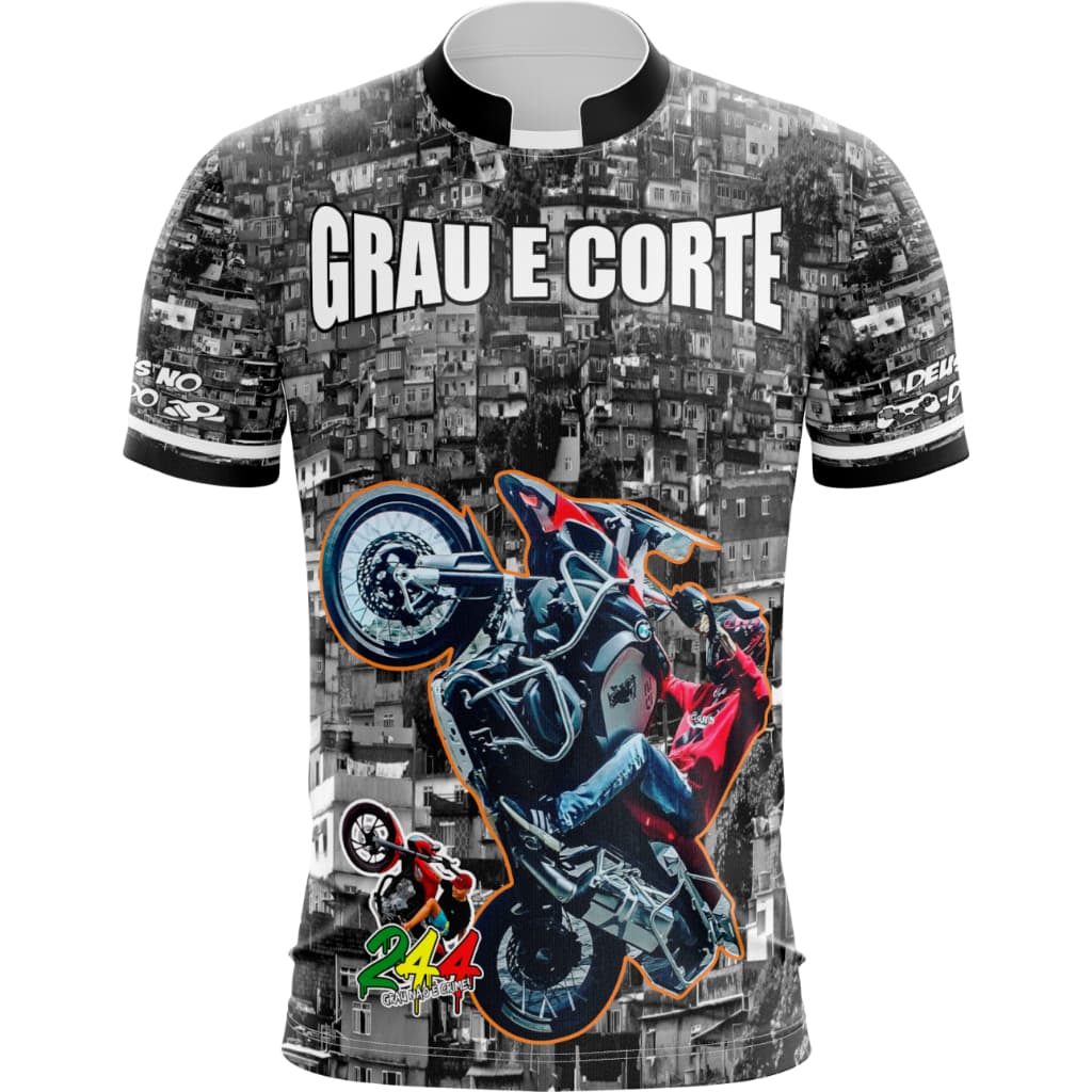 CAMISA CAMISETA MOTOS 244 GRAU NÃO É CRIME GRAU E CORTE 2008