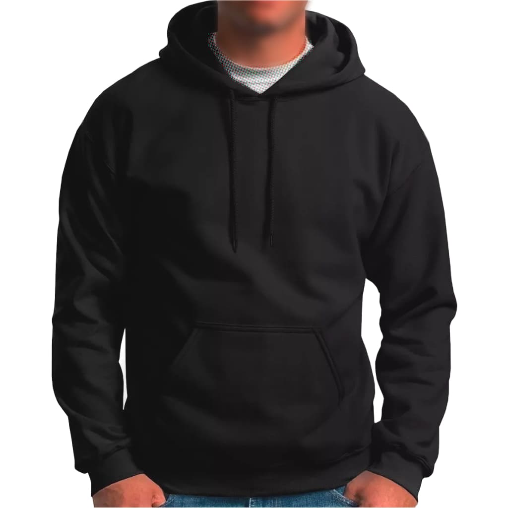 Blusa Jaqueta de Moletom Flanelado Grosso com Capuz e Bolso Canguru Unissex